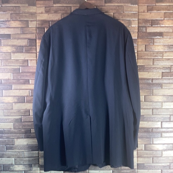 Mens Pre Owned Vintage Jos A Bank Navy Wool Executive Blazer 52L - Picture 2 of 8